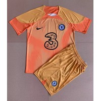 Chelsea Målmand Hjemmebanesæt Børn 2022-23 Kortærmet (+ Korte bukser)
